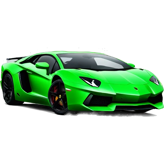 Green Lamborghini Aventador  emoji