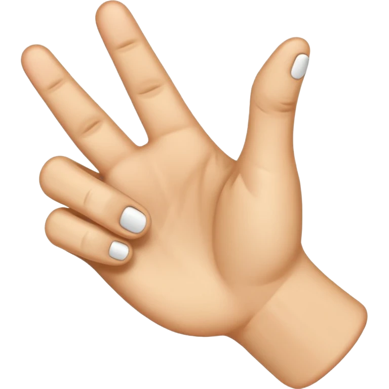 I want a emoji with just middle finger bend towards and every other fingers amd thumb straight  emoji
