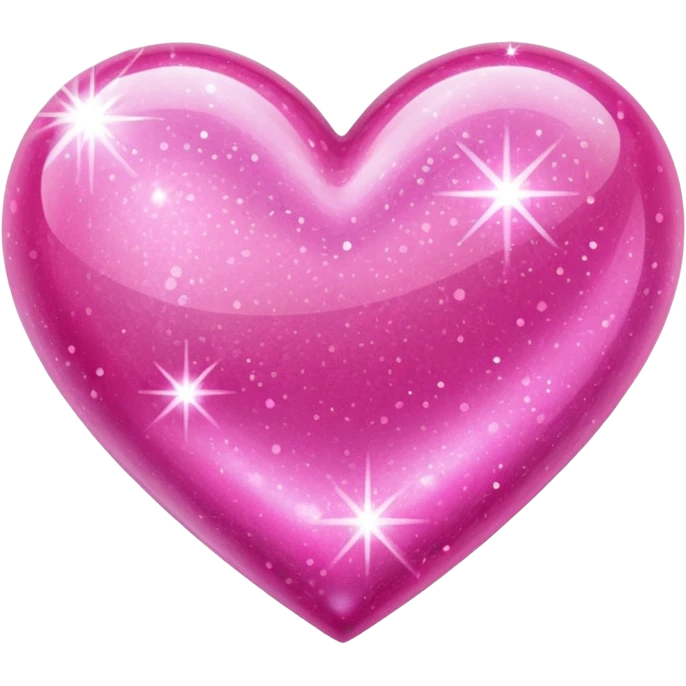 glitter pink heart emoji