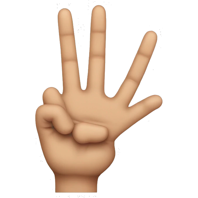 three fingers servia emoji