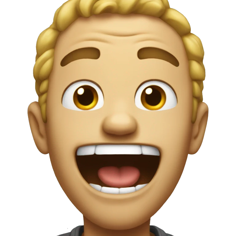 Really heavy laughter emoji