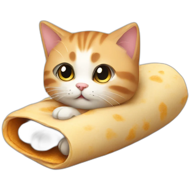 kitten burrito emoji