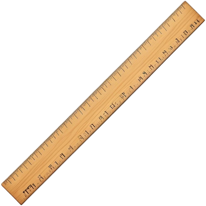 ruler with inch measurements emoji