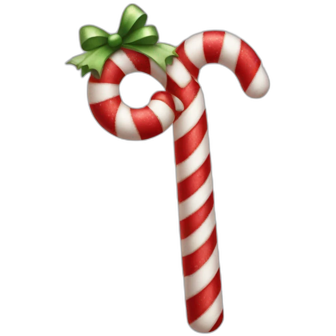 candy cane christmas decorated emoji