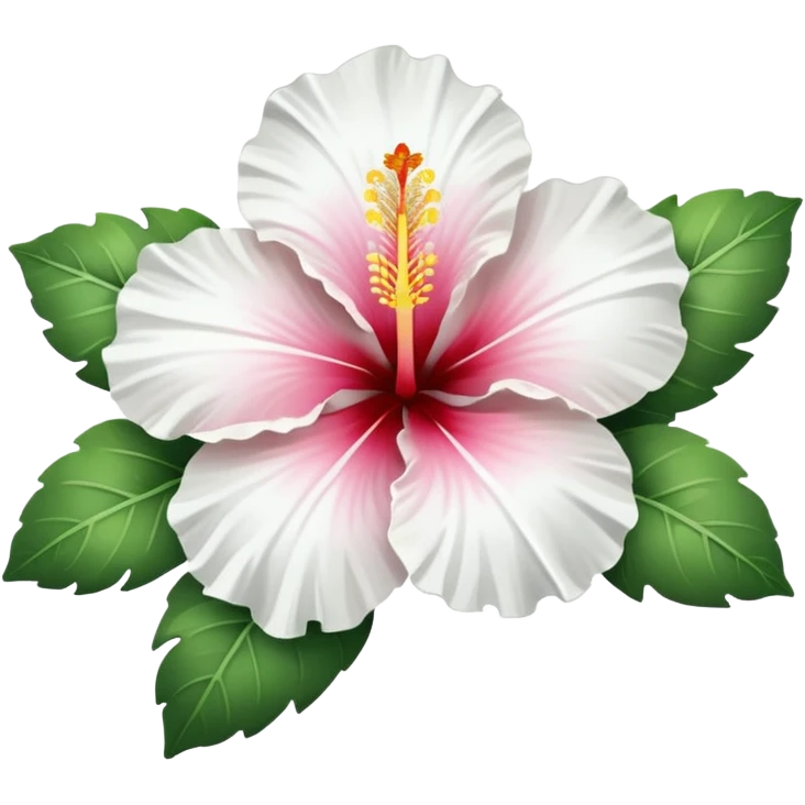 An white hibiscus emoji emoji