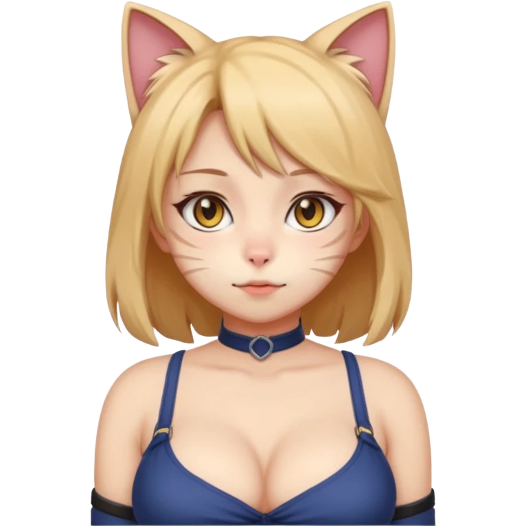 Cat girl with tits  emoji