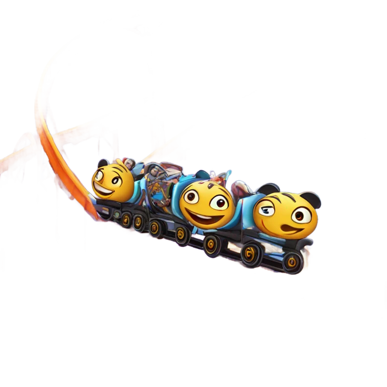 Rollercoaster in flams emoji