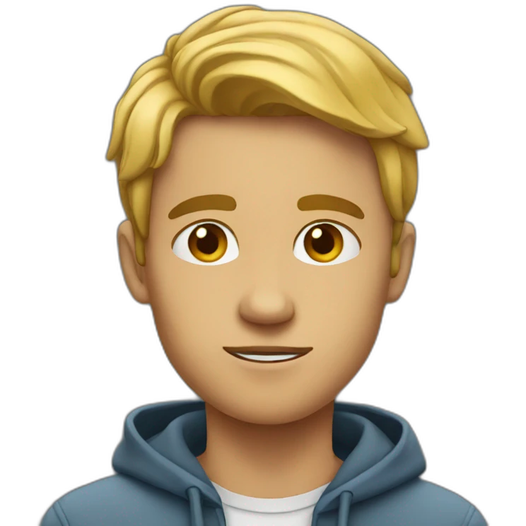 Thinking young man emoji