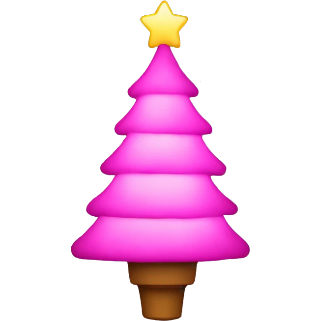Pink Christmas tree light emoji