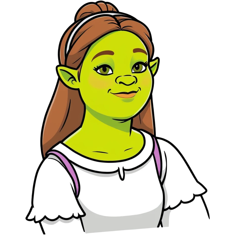 shrek as a girl with makeup  emoji
