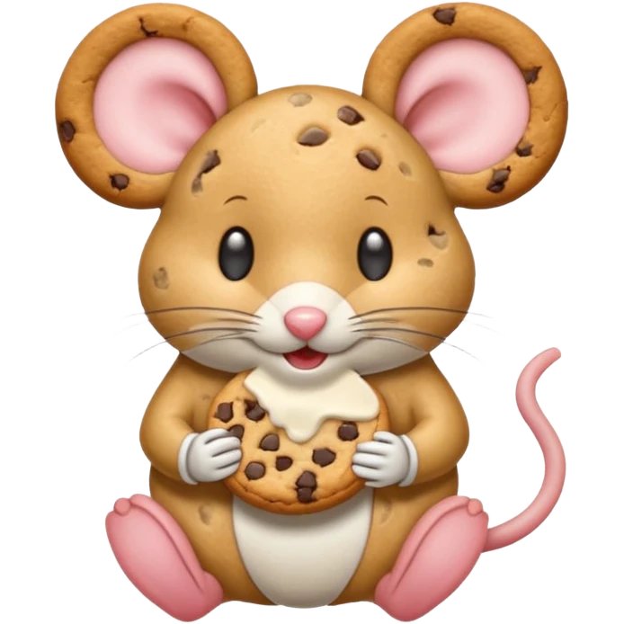 mouse eating cookie emoji