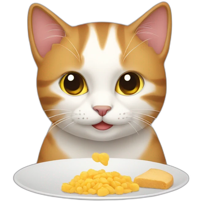 Cat qui mange emoji