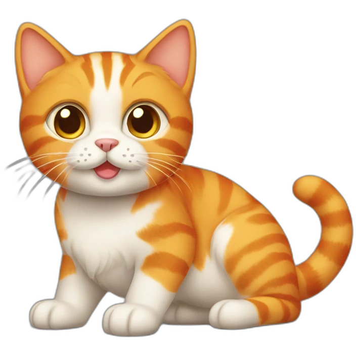 Orange Tabby Cat Full Body emoji