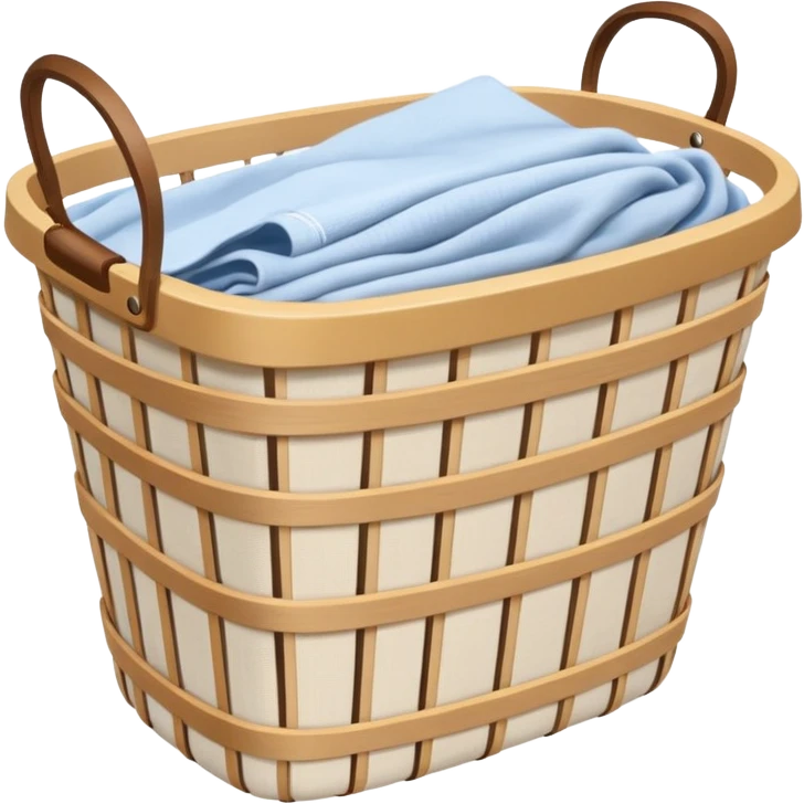 laundry basket with light-colored laundry emoji