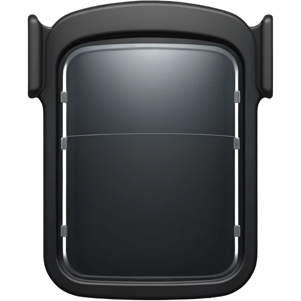 black riot shield with the word RCR in white and a rectangular viewing window emoji