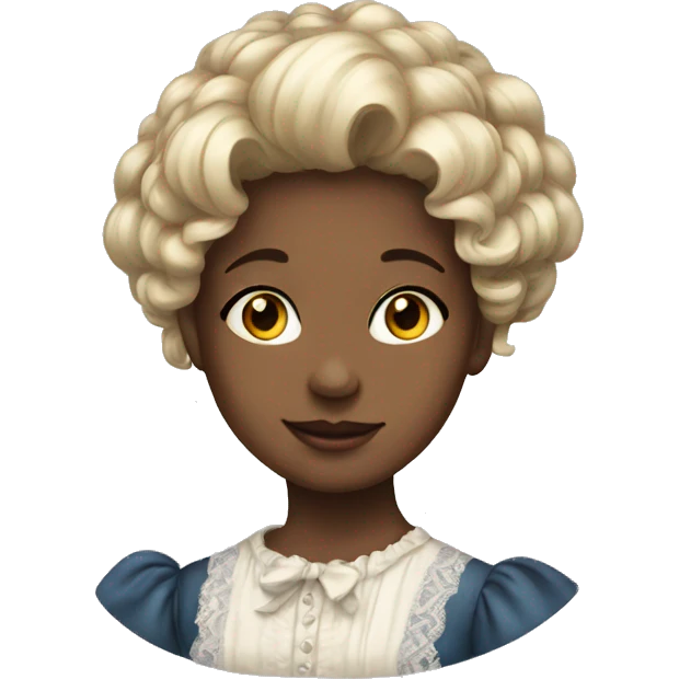 
young girl in 19th century costume emoji
