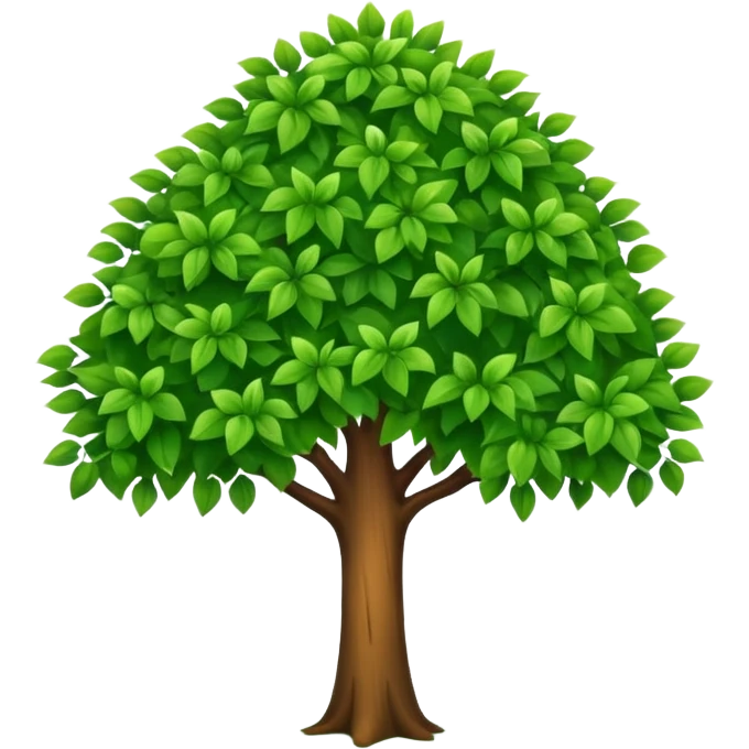 tree in summer with green leaves emoji