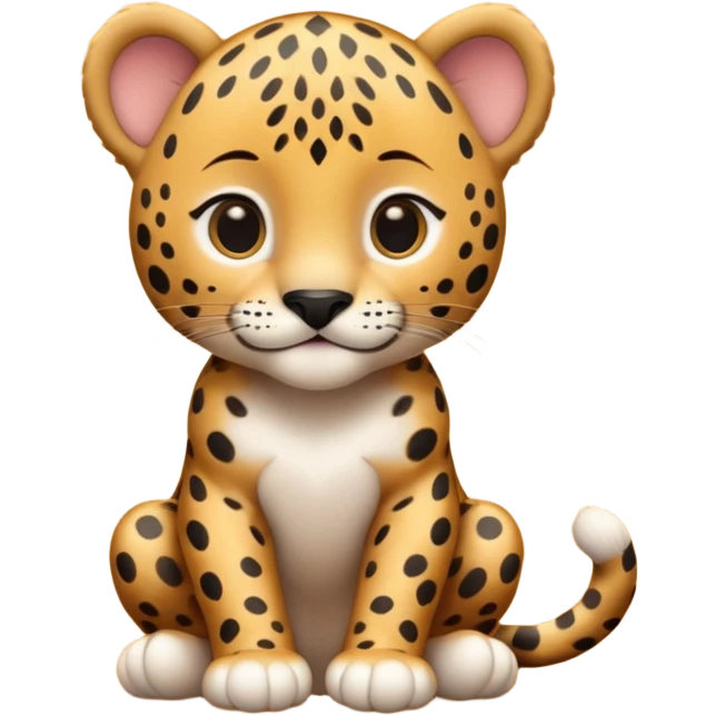 A high-resolution photo-realistic digital illustration of a baby jaguar, chest upward A high-resolution, photo-realistic digital illustration of a majestic jaguar emoji