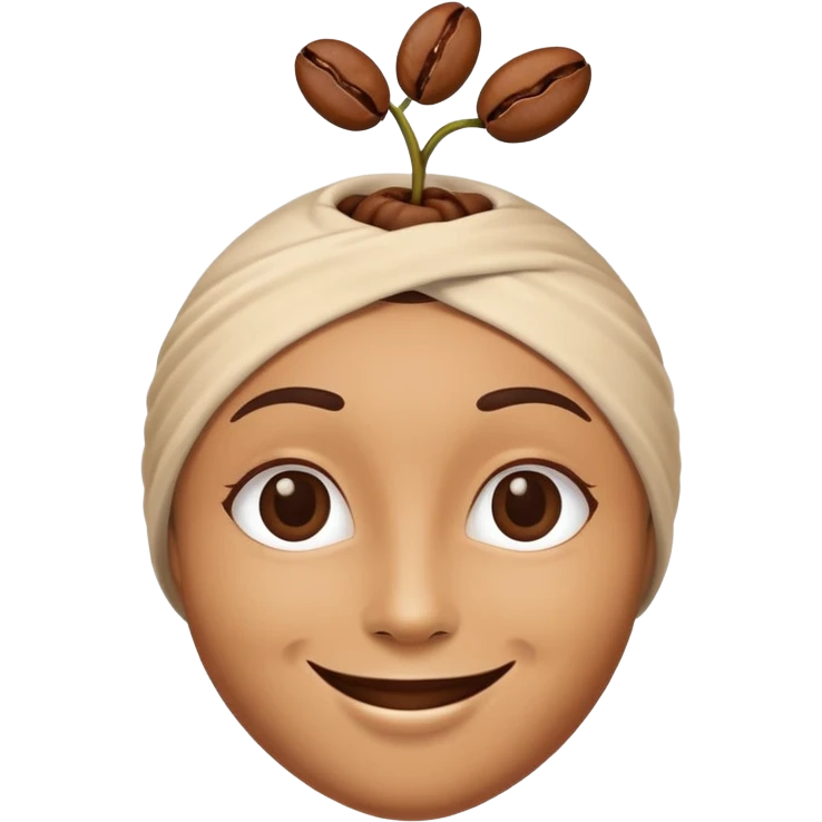 Una bailarina con cabeza de café emoji