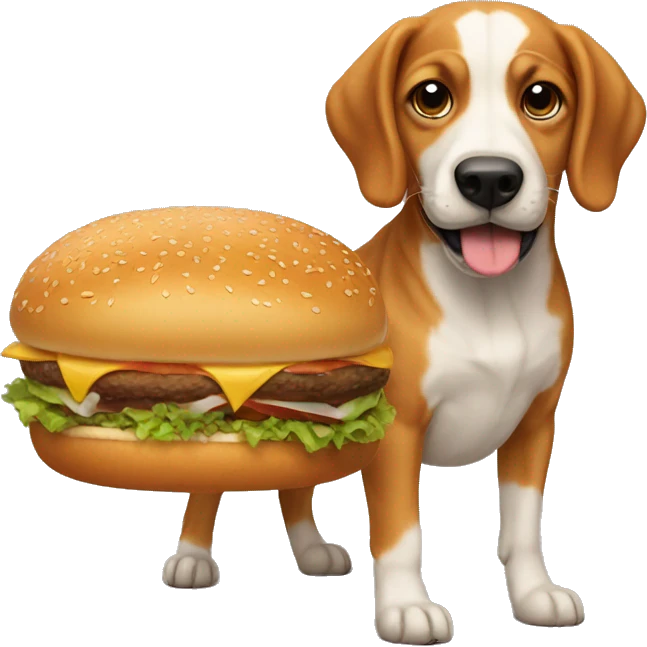 dog - burger emoji