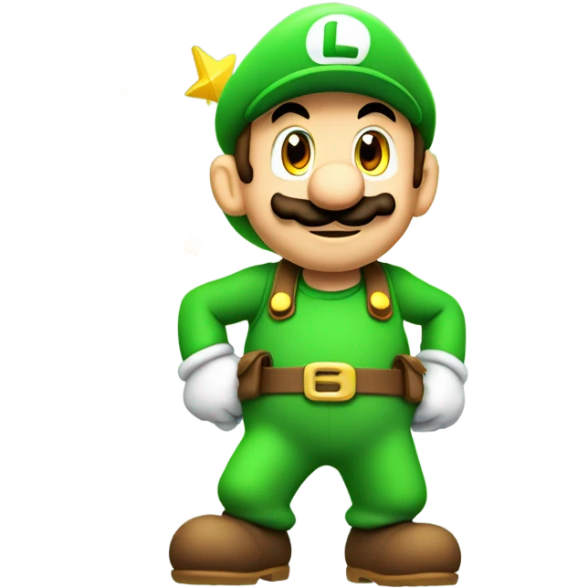 Luigi stealing stars emoji
