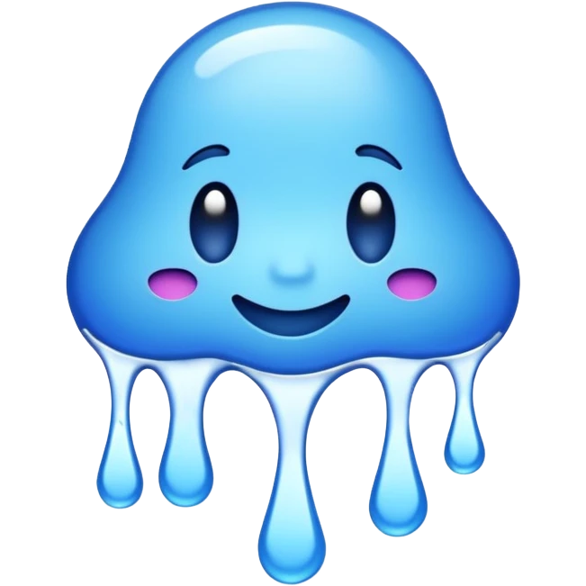 the word wavy in a blue graffiti font emoji