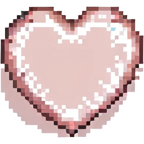 rose gold heart pixel art emoji