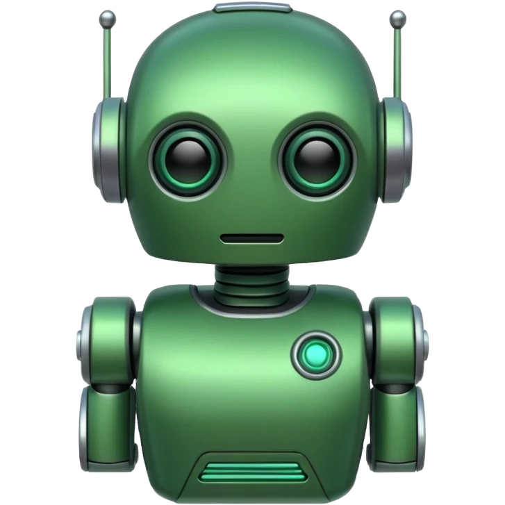 Green robot - chatbot icon emoji