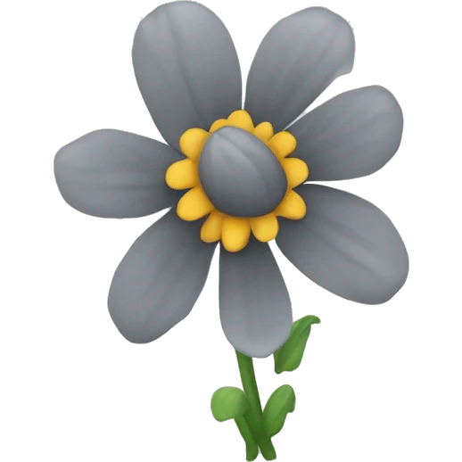 gray flower emoji