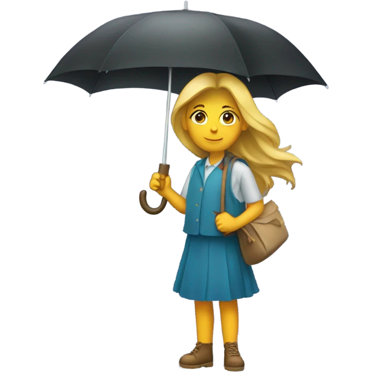girl with umbrella emoji