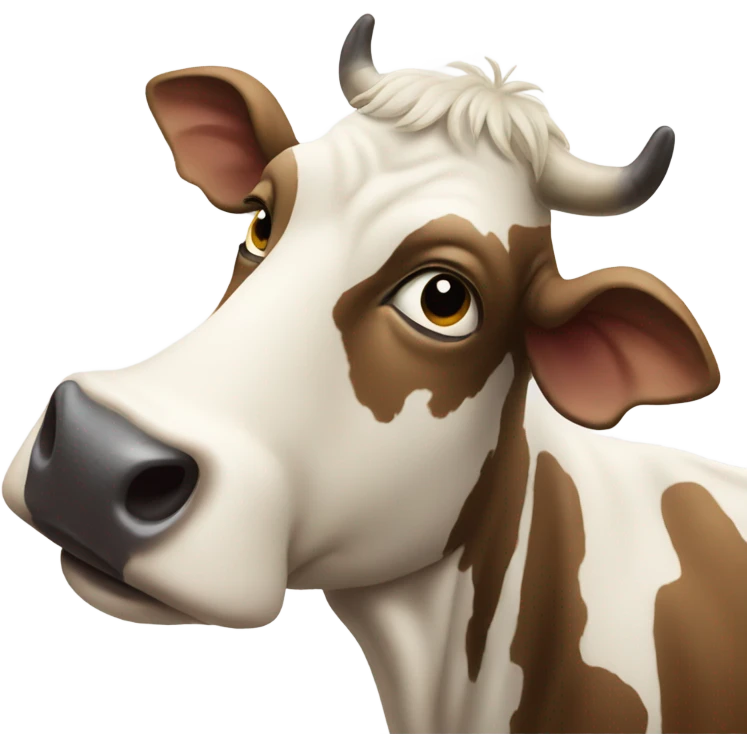 Cow with additude emoji
