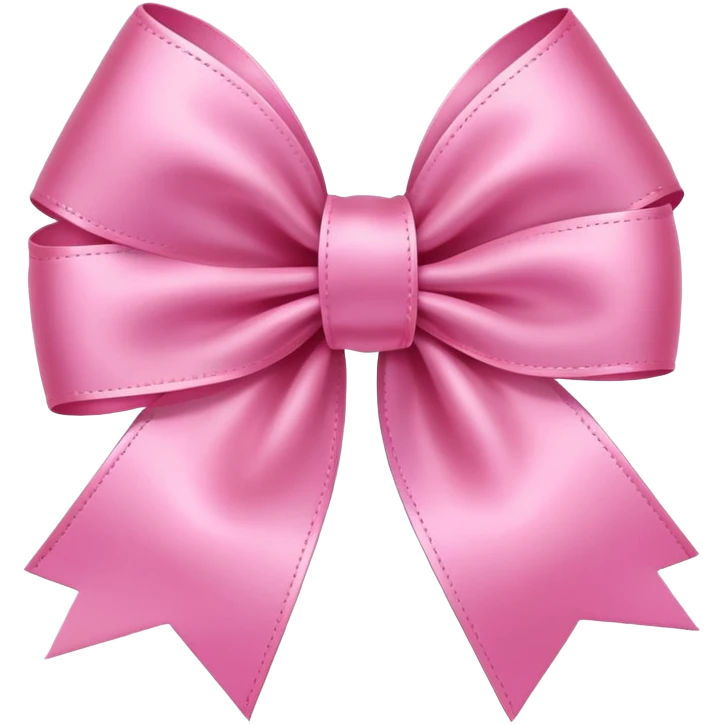 cute pink ribbon bow for hair emoji