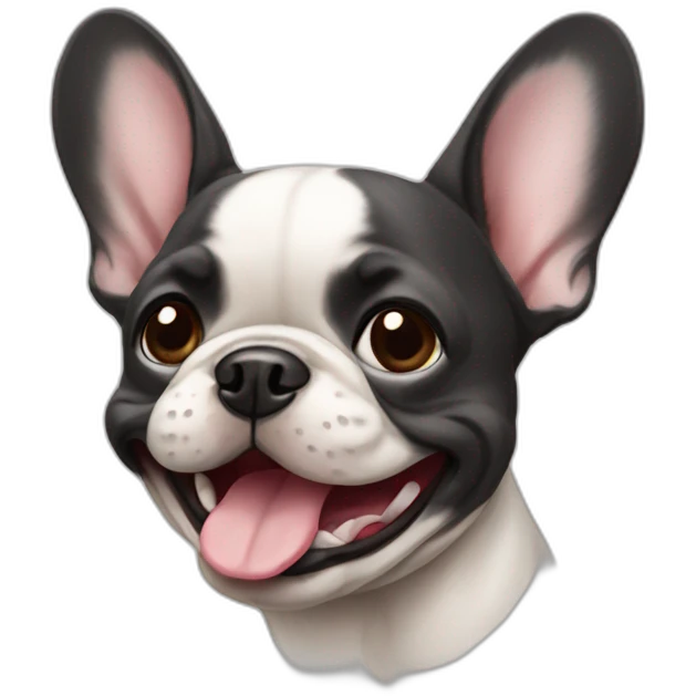 Frenchie happy emoji