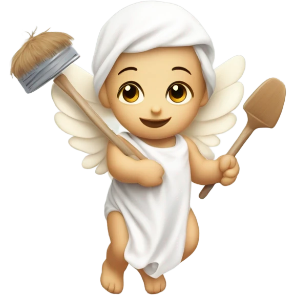 Cupid baby cleaning   emoji