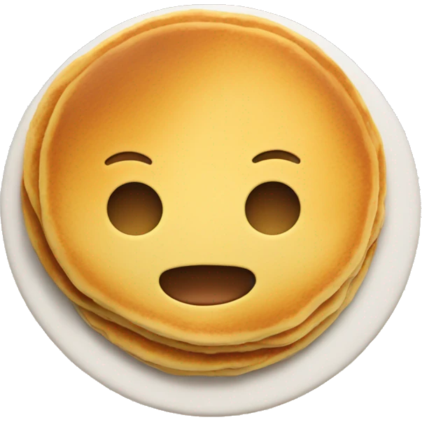 pancake with arms and face emoji