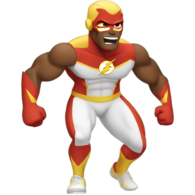 Flash hero working out emoji