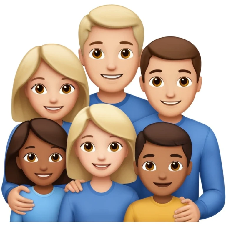 family posing for photo emoji