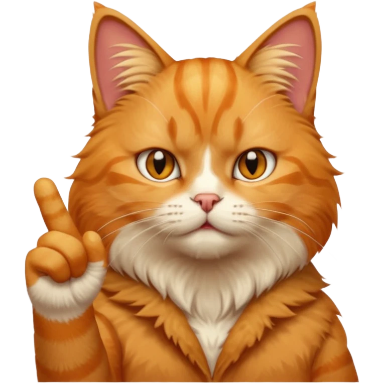 Cat doing middle finger  emoji