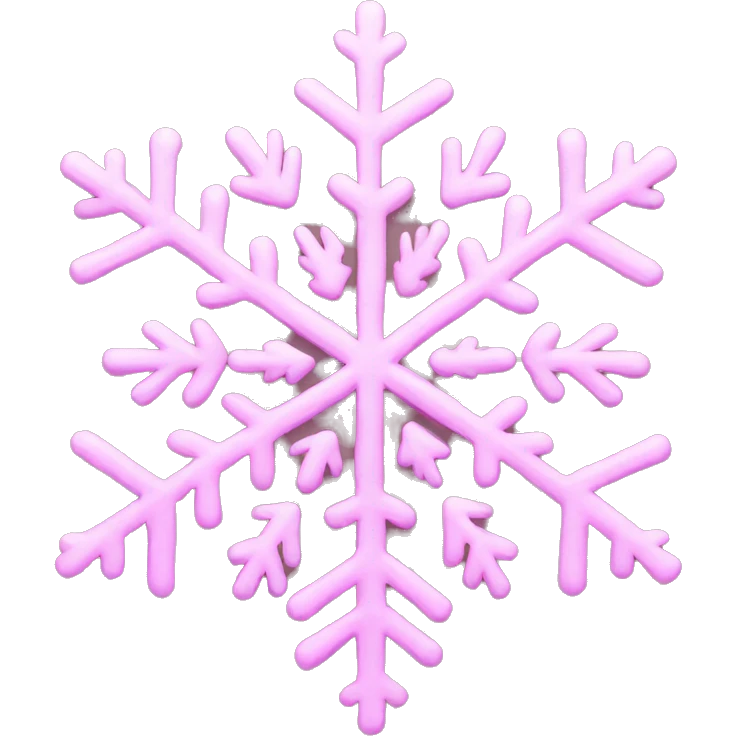 Pink snowflake emoji