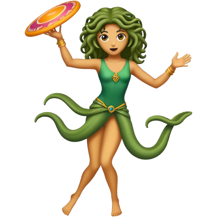 medusa throwing a frisbee emoji