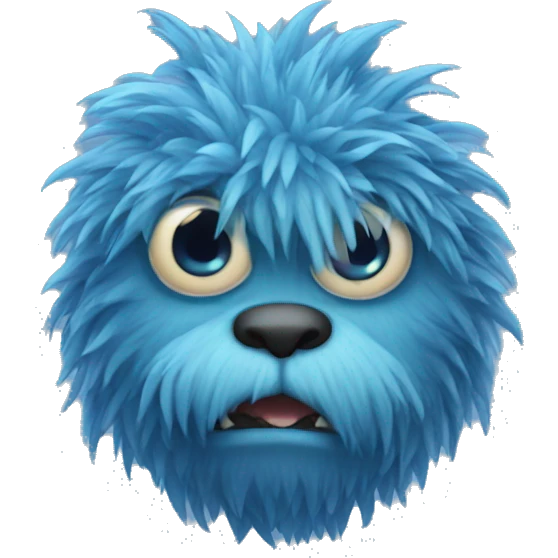 blue monster hairy emoji