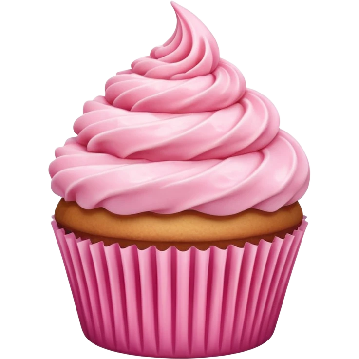 Cupcake with pink icing emoji