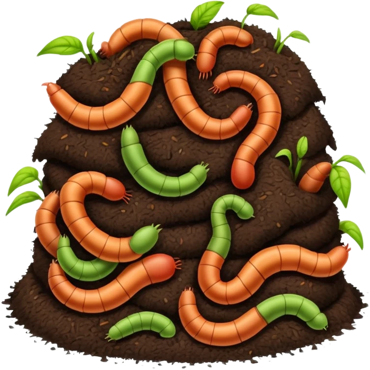 compost worms emoji