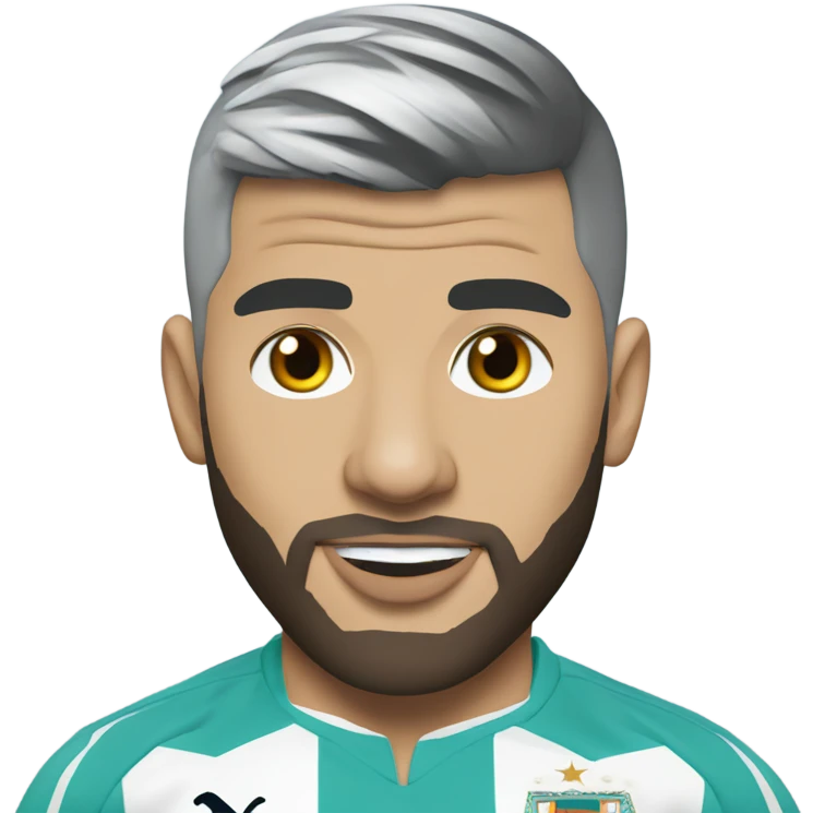 Sergio Aguero in a Casablanca play suit emoji