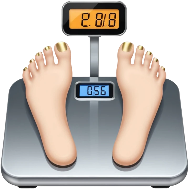 feet on digital scales emoji