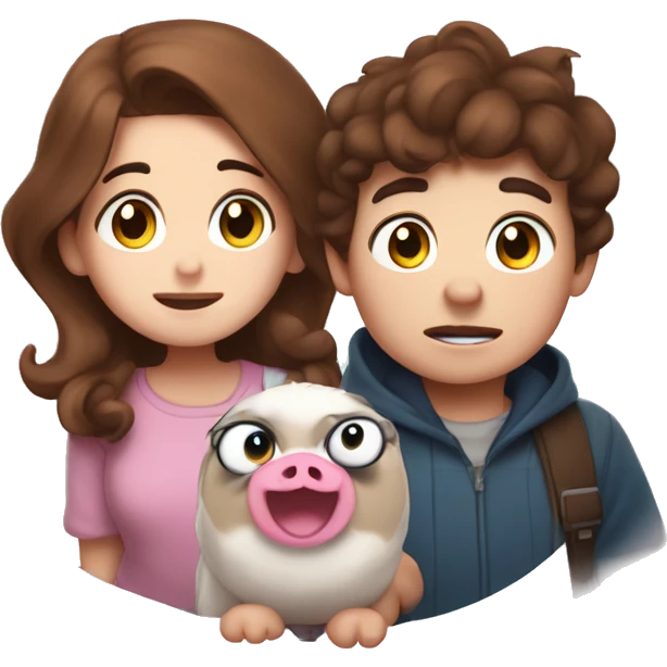 Mabel and dipper with waddles  emoji