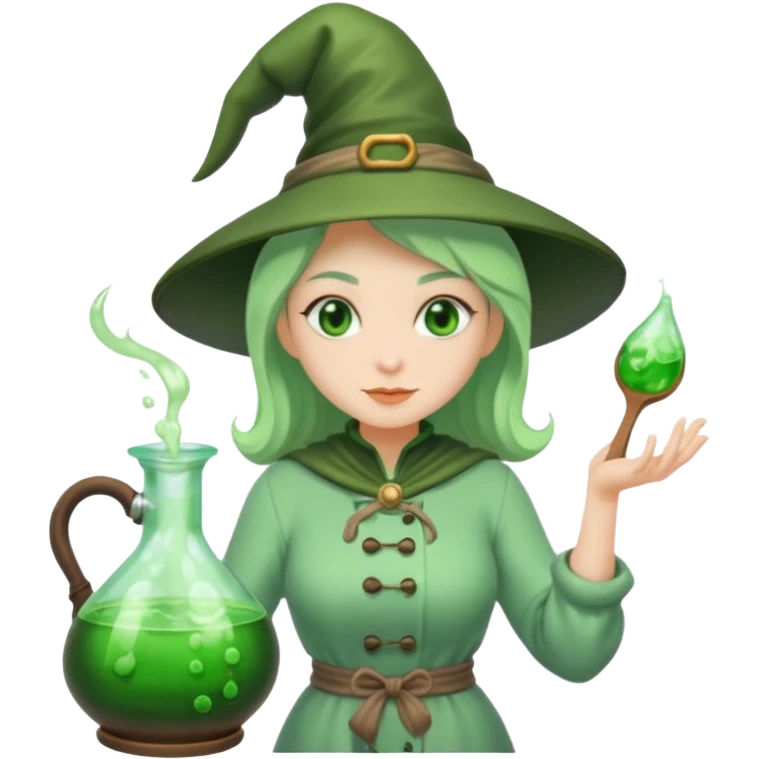 green witch cooking potion emoji