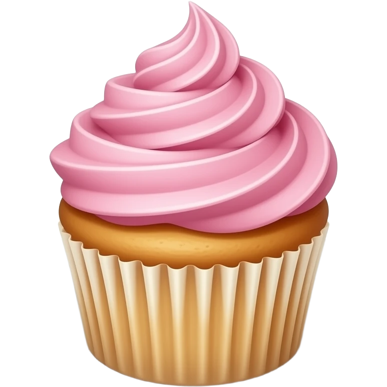 Cupcake with pink icing emoji
