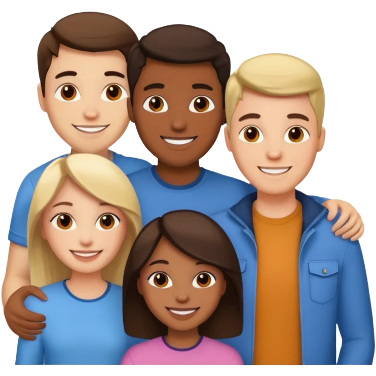 2 guys and a girl emoji