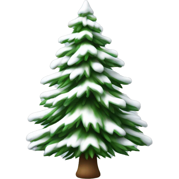  actual white fir christmas tree isolated.  emoji